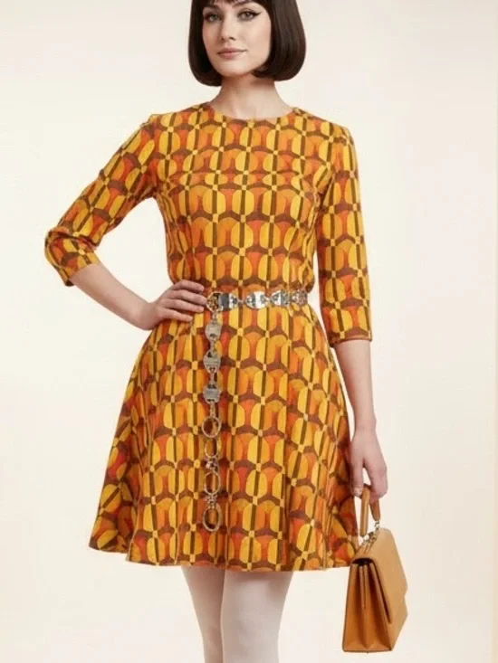 Vintage Silver Oval Chain Link Floral Concho Belt Size M/L - Picture 3 of 8